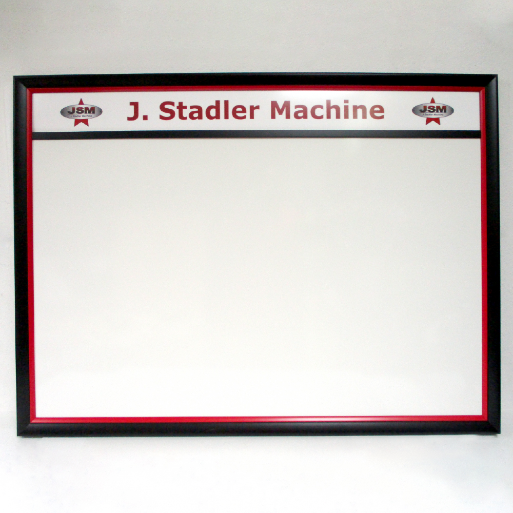 Ccustom header bulletin boards- chalk boards and white boards - use your logo and text - any size