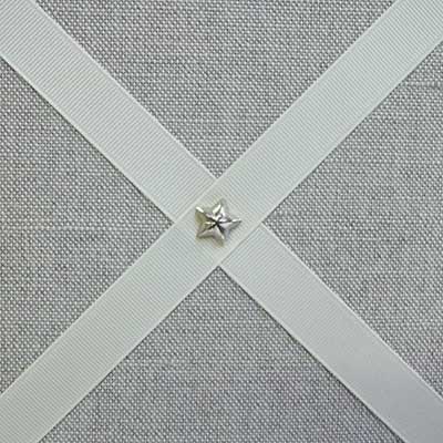 Out Thick Textured Fabric - Add Ribbon & Brad 