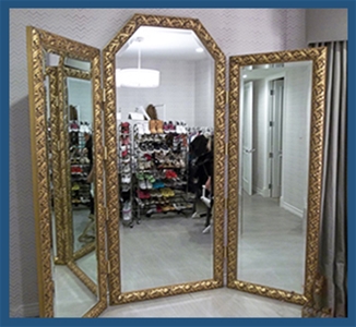 Large 3 panel mirror 