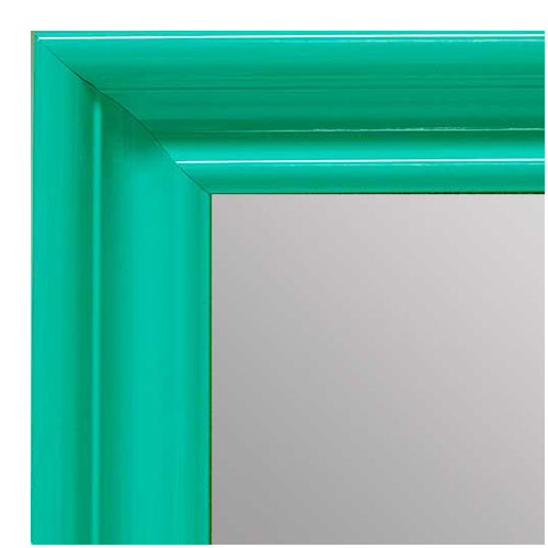 MR1961-5 Large Teal High Gloss Custom Mirror With Scoop