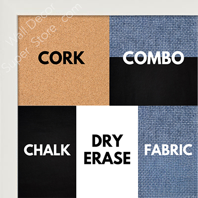 BB1540-8 Thin Metal White Custom Cork Chalk or Dry Erase Board Small To Large