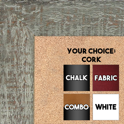 BB1555-3 Distressed Brown Gray - Extra Large Chalkboard Cork Dry Erase