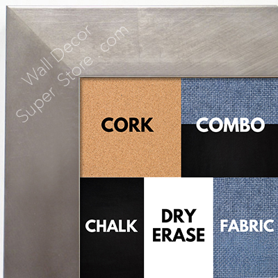 BB1689-2 | Silver / Cube Moulding | Custom Cork Bulletin Board | Custom White Dry Erase Board | Custom Chalk Board