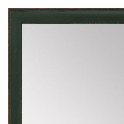 MR1569-7 Green With Top Outside Distressed Accent Very Small Custom Wall Mirror - Custom Bathroom Mirror